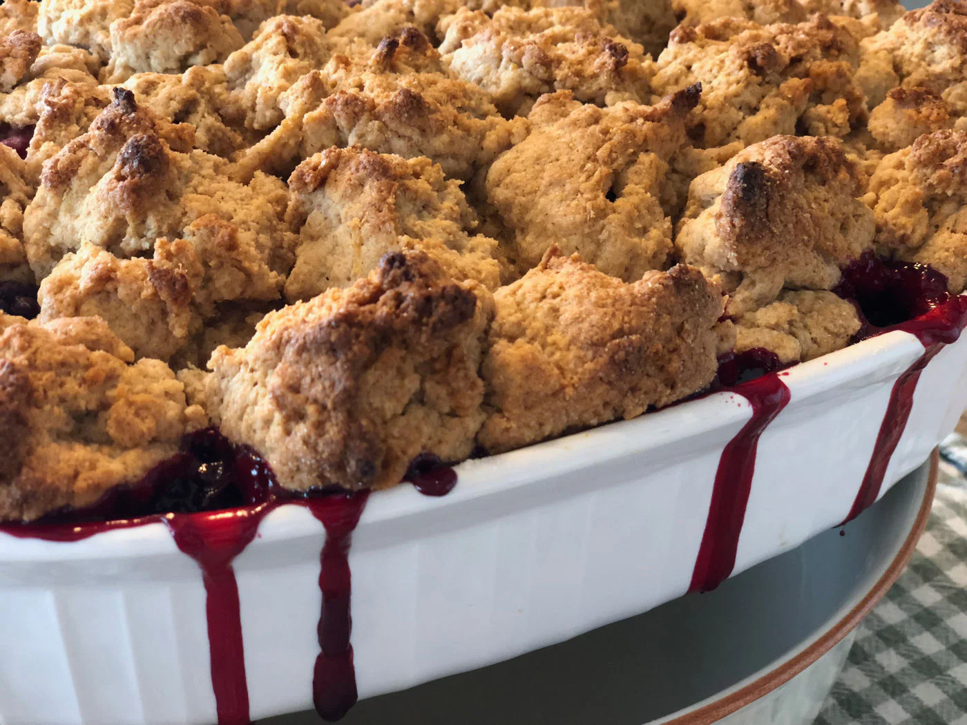 The blackberry cobbler that came out of the foraging trip