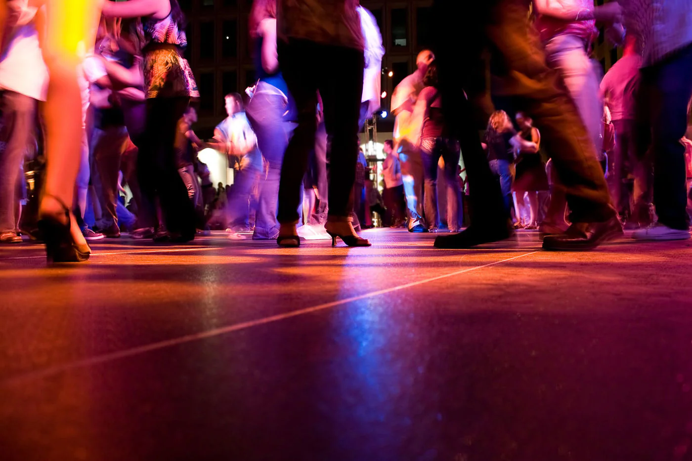 Dancing to live local music