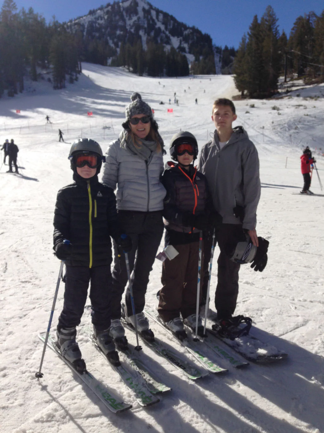 Bundled up on the chairlift